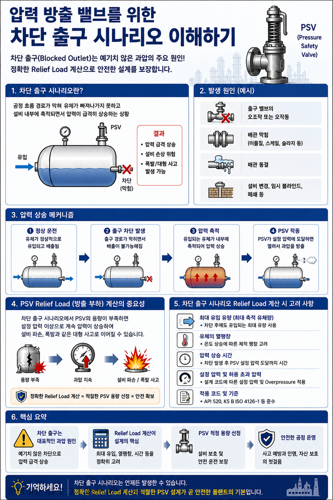 Blocked Outlet Case에서 발생하는 PSV Relief Load 계산 3 Blocked Outlet Case에서 발생하는 PSV Relief Load 계산 1 결과