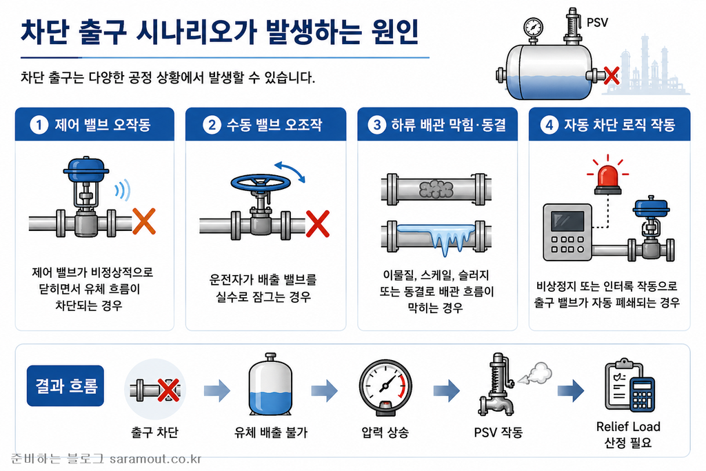 Blocked Outlet Case에서 발생하는 PSV Relief Load 계산 1 Blocked Outlet Case에서 발생하는 PSV Relief Load 계산 2 결과