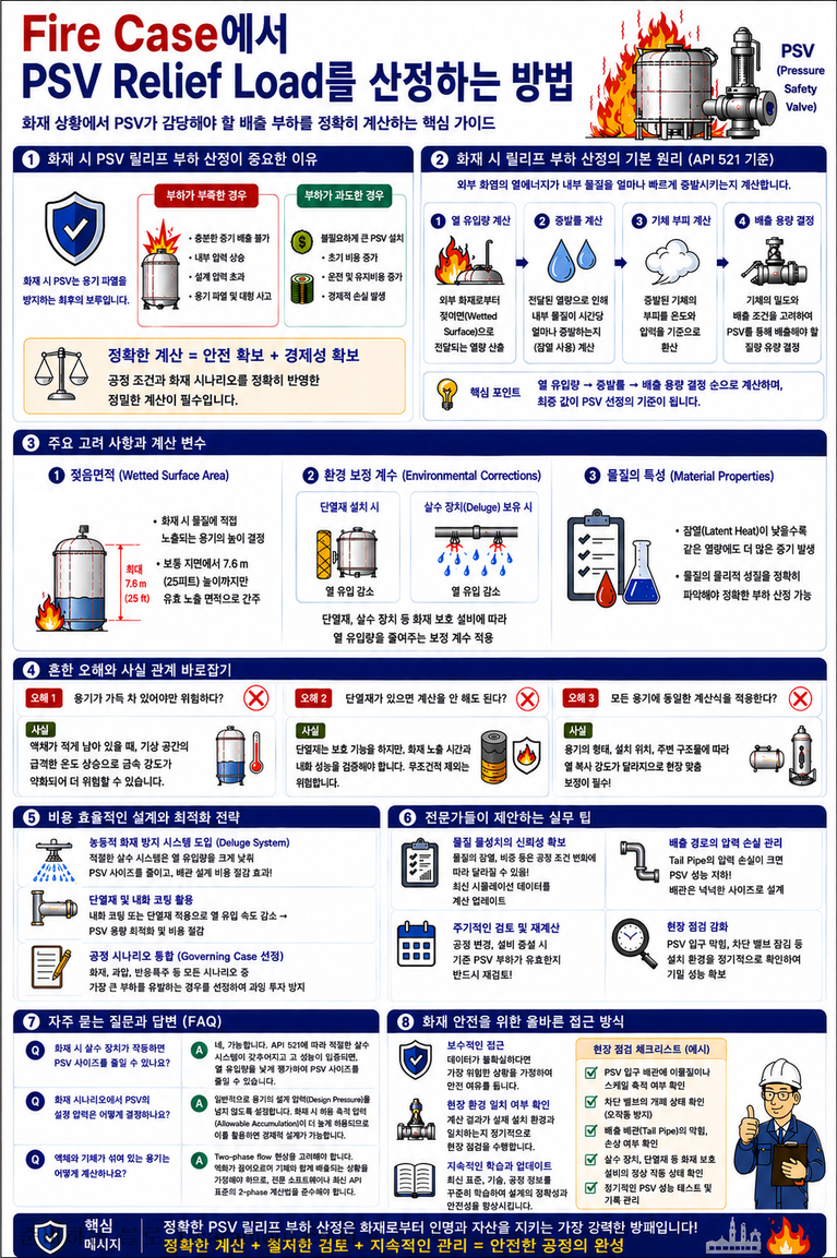 Fire Case에서 PSV Relief Load를 산정하는 방법 3 Fire Case에서 PSV Relief Load를 산정하는 방법 결과