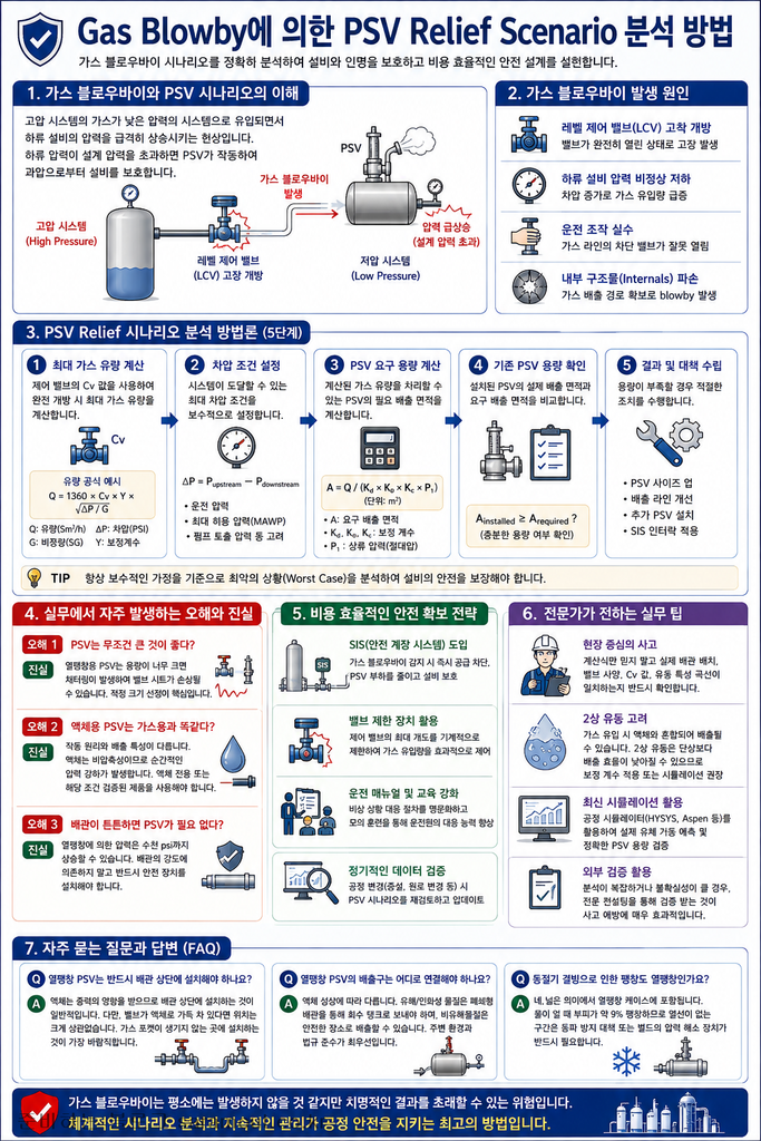 Gas Blowby에 의한 PSV Relief Scenario 분석 방법 1 Gas Blowby에 의한 PSV Relief Scenario 분석 방법 결과