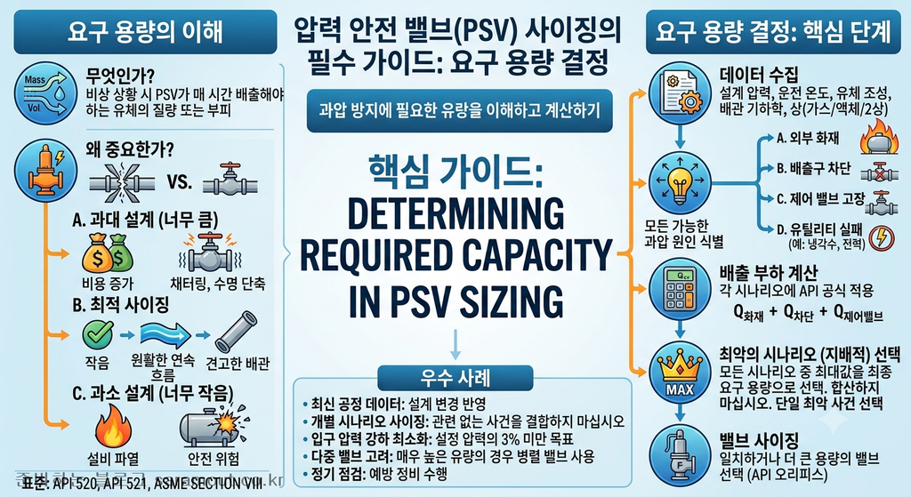PSV Sizing에서 Required Capacity를 결정하는 방법 1 PSV Sizing에서 Required Capacity를 결정하는 방법 결과