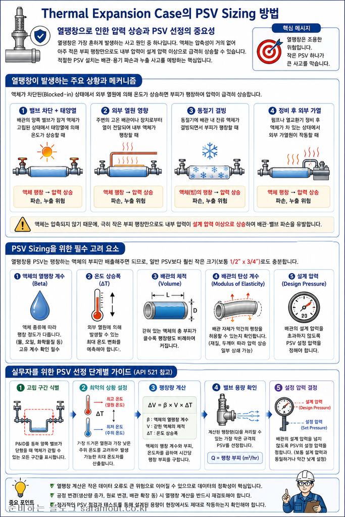 Thermal Expansion Case의 PSV Sizing 방법 1 Thermal Expansion Case의 PSV Sizing 방법 1 결과