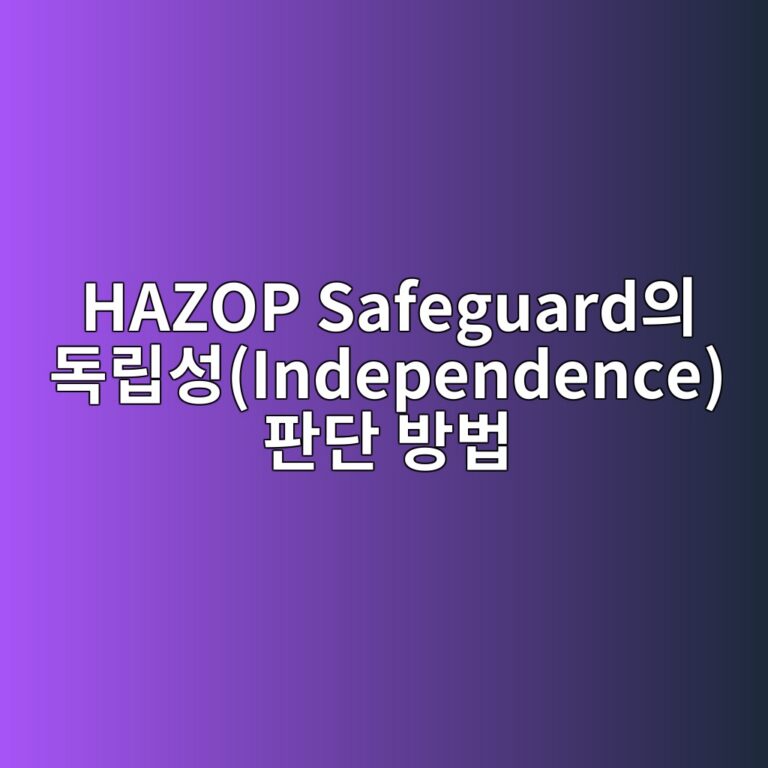HAZOP Safeguard의 독립성(Independence) 판단 방법 4 hazop safeguardec9d98 eb8f85eba6bdec84b1independence ed8c90eb8ba8 ebb0a9ebb295 1787474606