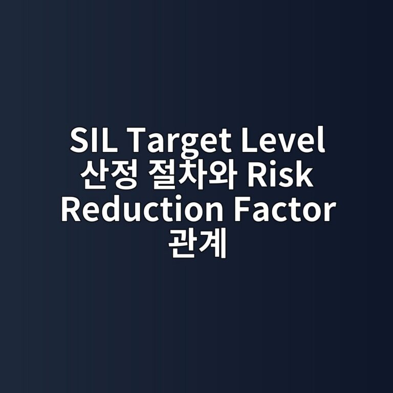 SIL Target Level 산정 절차와 Risk Reduction Factor 관계 4 sil target level ec82b0eca095 eca088ecb0a8ec9980 risk reduction factor eab480eab384 1787743201